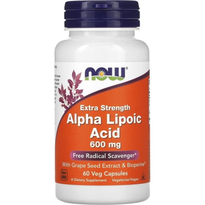 Кислота NOW FOODS ALPHA LIPOIC ACID 600 мг - 60 капсул NS29468